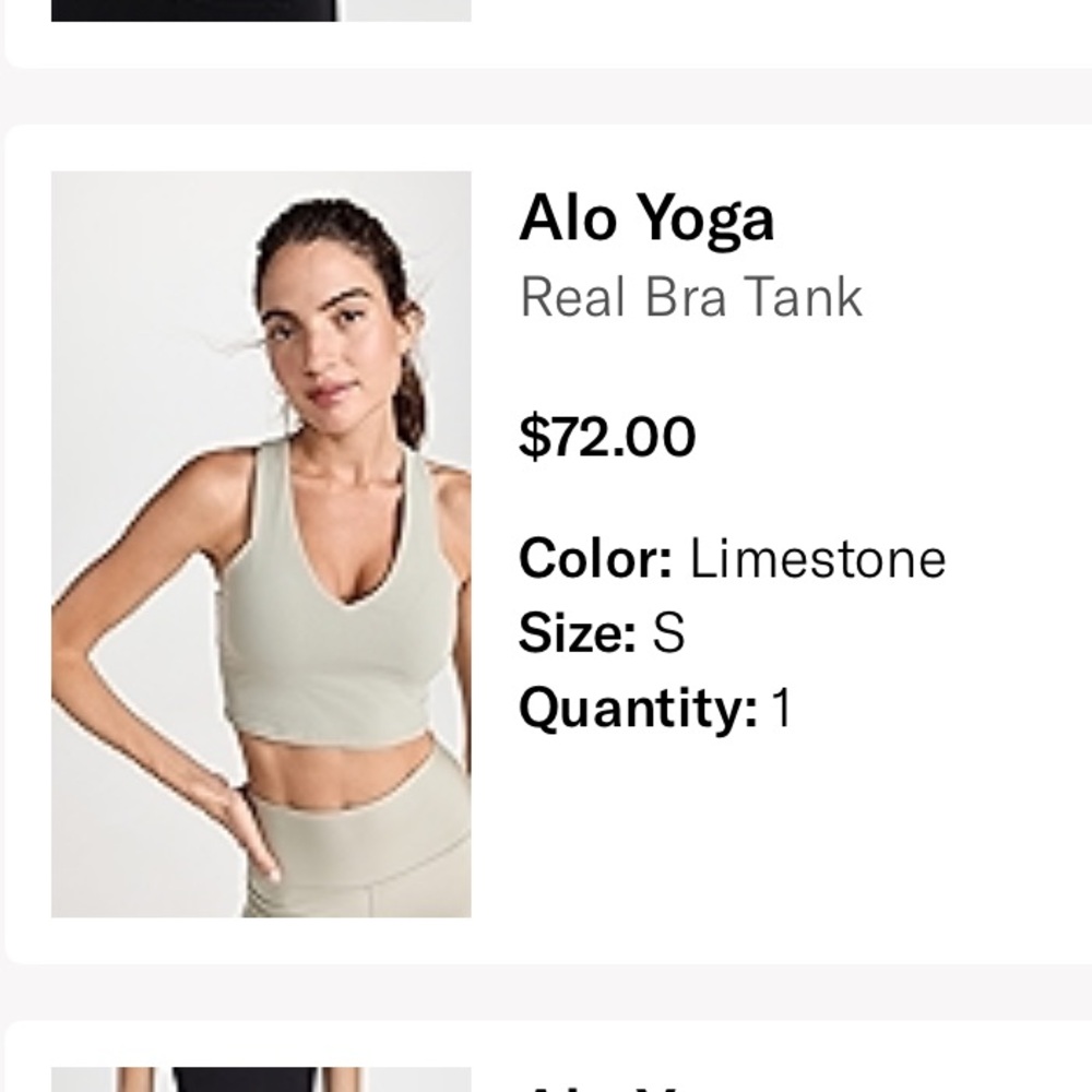 Alo Yoga Real Bra Tank - Picture 2 of 2